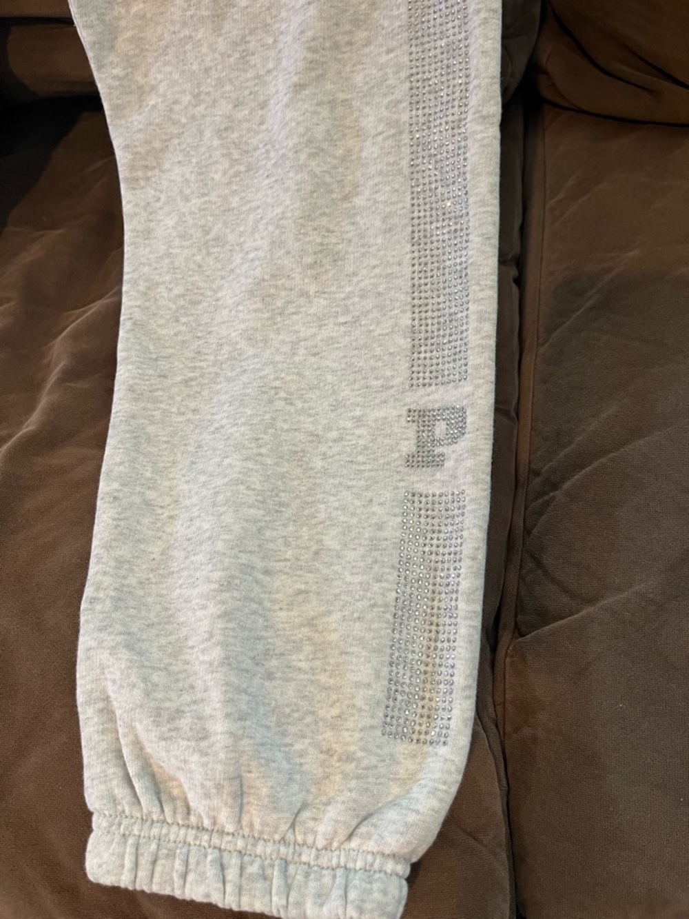 PINK Grey Sparkle Jogger Pants - Picture 2 of 7